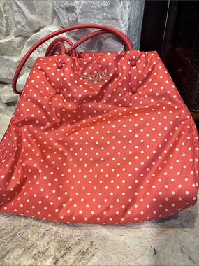 Kate Spade Polka Dot Tote in Pink & White